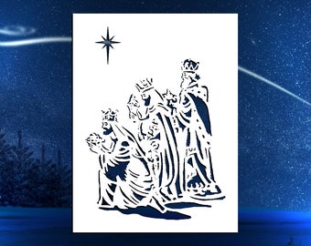 Three Kings Reusable Stencil (Many Sizes)