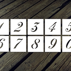 Numbers Reusable Stencils (Many Sizes)