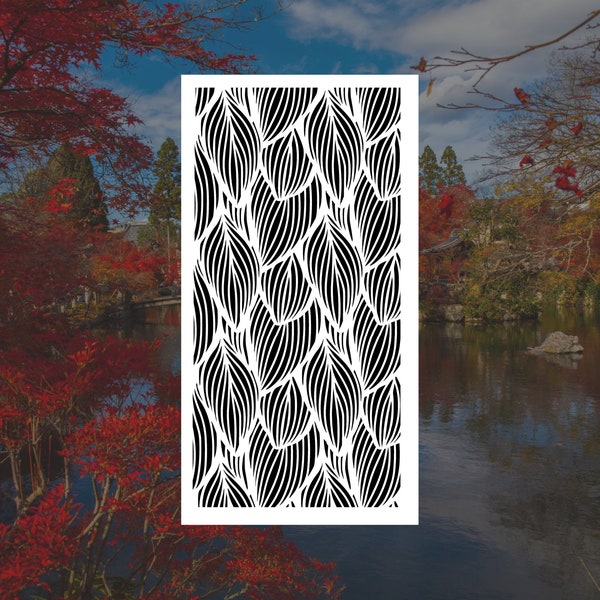 Hosta Leaves All Over Wall Pattern Reusable Stencil (Many Sizes)