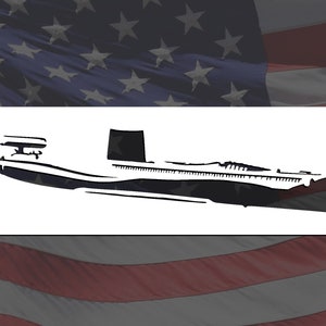 Navy Submarine Reusable Stencil (Many Sizes)