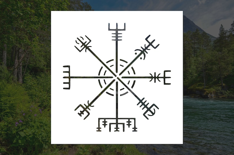 Viking Vegvisir compass Reusable Stencil many Sizes Etsy