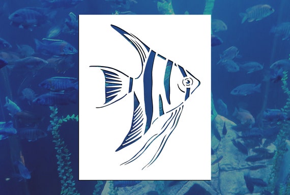 Angelfish Reusable Stencil many Sizes | Etsy