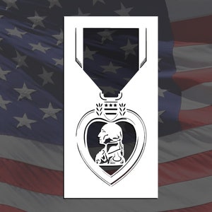 Purple Heart Reusable Stencil (Many Sizes)