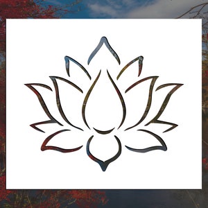 Lotus Flower Reusable Stencil (Many Sizes)