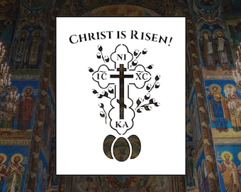 Orthodox Easter Pascha Reusable Stencil (Many Sizes)