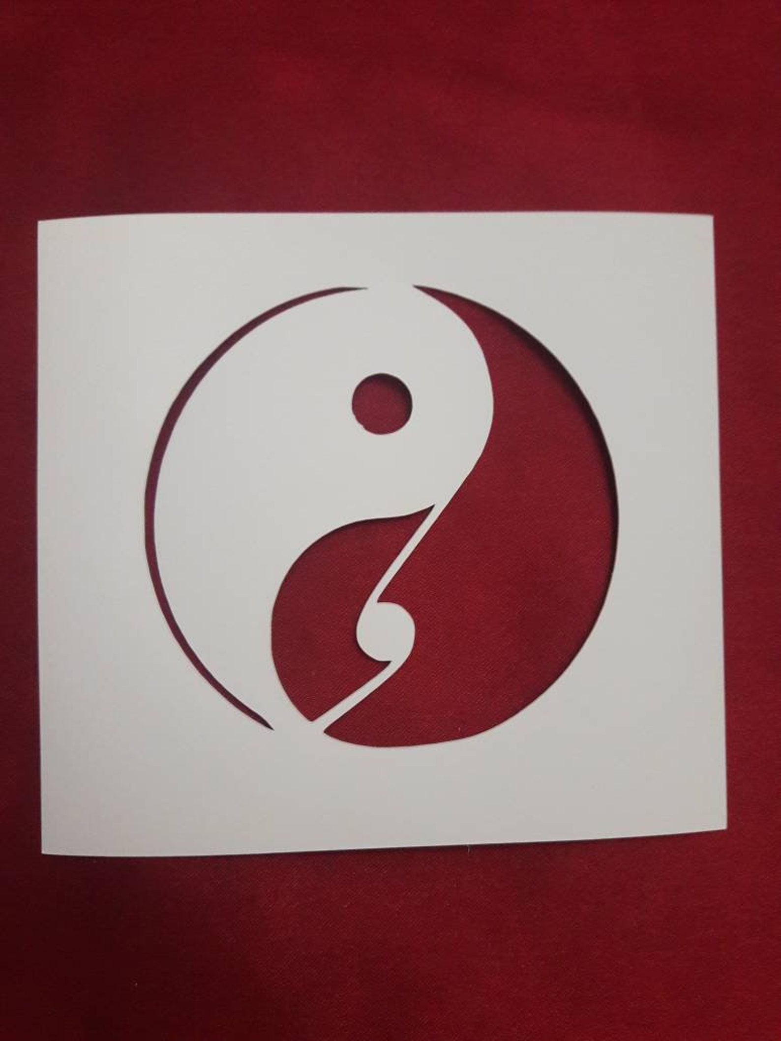 Yin & Yang Reusable Stencil Multiple Sizes To Choose From Etsy