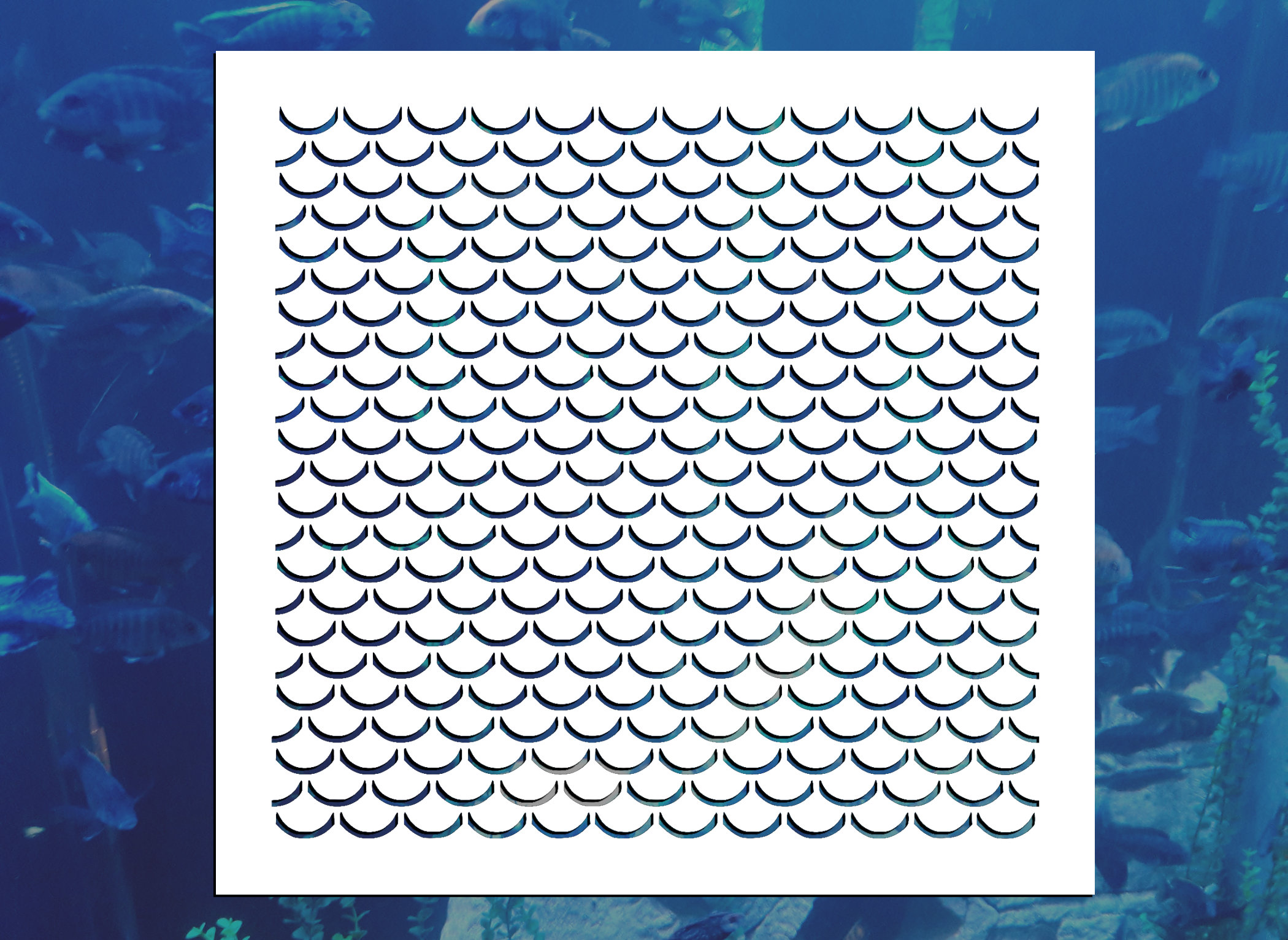 Mermaid/Fish Scale Stencil - Reusable 5x8 Inch Polyester Plastic Stencil For Crafts, Painting, & DIY - View #2