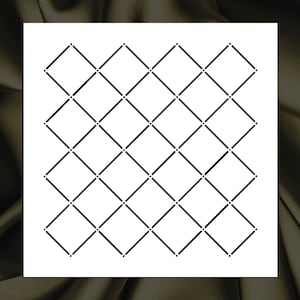 Lattice Diamond Repeating Pattern Stencil (Many Sizes)