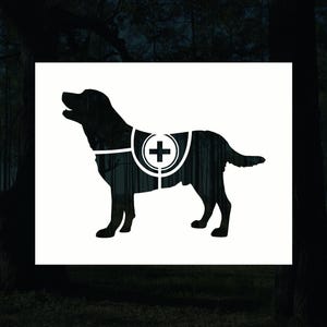 Labrador Retriever Service Dog Reusable Stencil (Many Sizes)