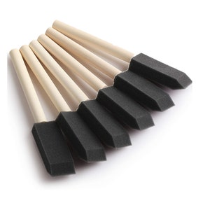 1" Foam Paint Brushes | Set of 6