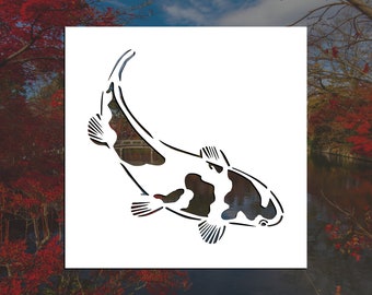 Koi Fish Reusable Stencil (Many Sizes)