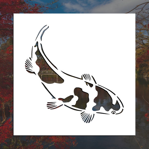 Koi Fish Reusable Stencil (Many Sizes)