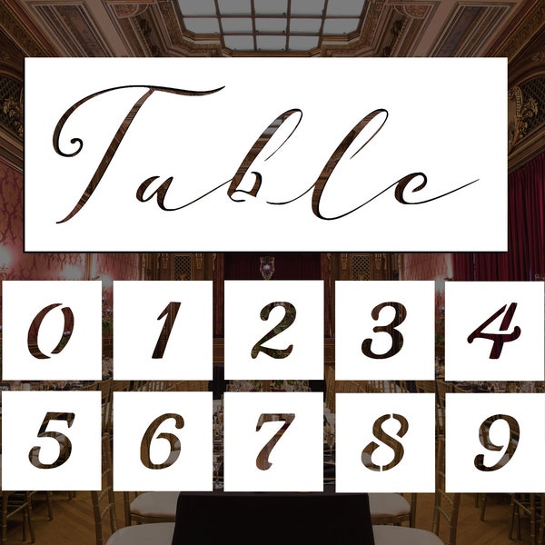 Wood Table Numbers Etsy