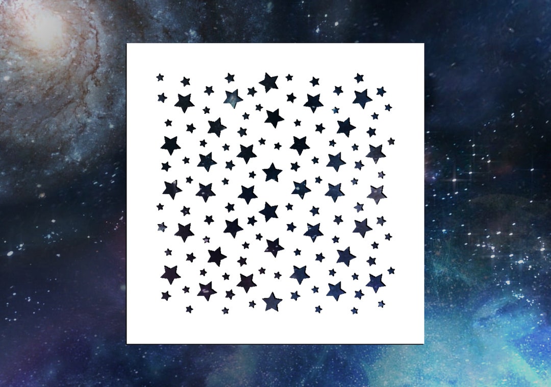 Star Pattern Reusable Stencil (many Sizes) - Etsy