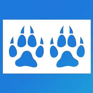Coyote Paw Prints Reusable Stencil (Many Sizes)