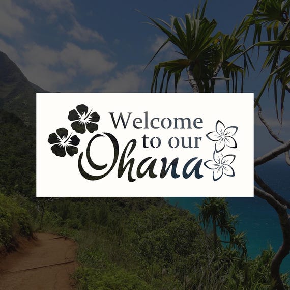 OHANA30ページです♡ Welcome to Our Ohana Reusable Stencil (many Sizes) - Etsy
