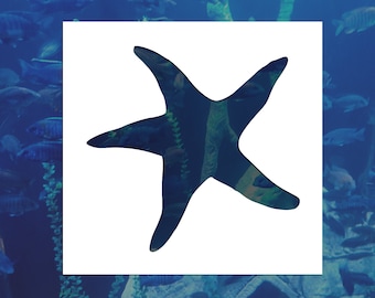 Starfish Silhouette Reusable Stencil (Many Sizes)