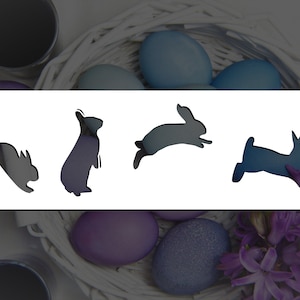 Bunny Rabbits Reusable Stencil (Many Sizes)