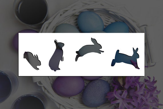 Rabbit Reusable Stencil Many Sizes