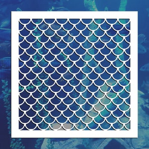 Mermaid Fish Scales Reusable Stencil (Many Sizes)