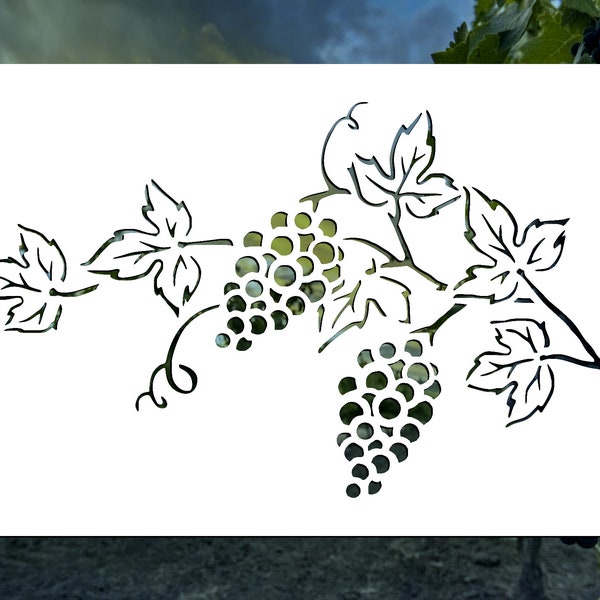 Grape Vine Reusable Stencil (Many Sizes)