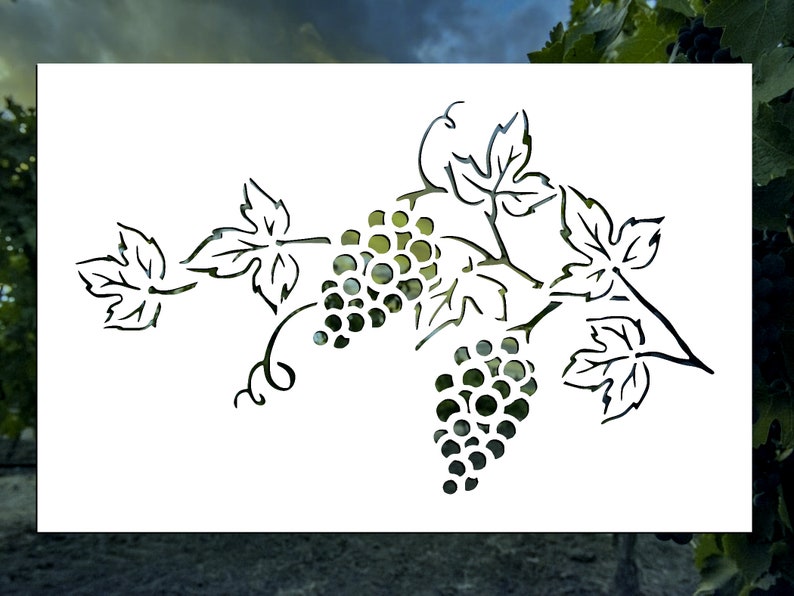 Grape Vine Reusable Stencil many Sizes - Etsy
