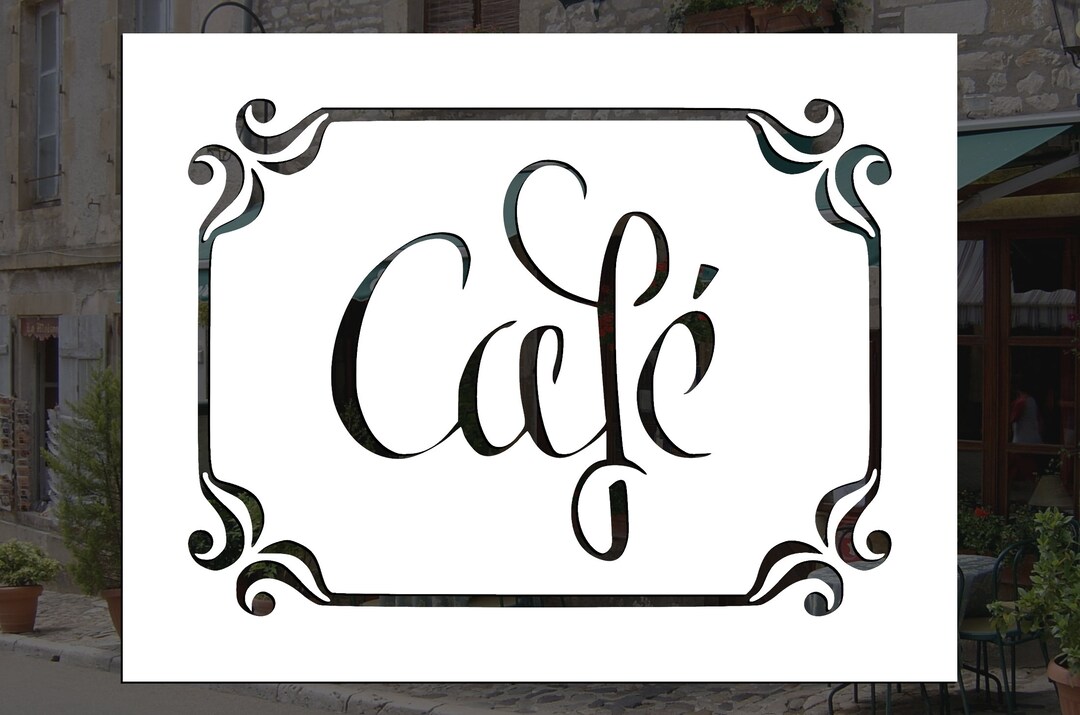 Café Reusable Stencil (many Sizes) - Etsy
