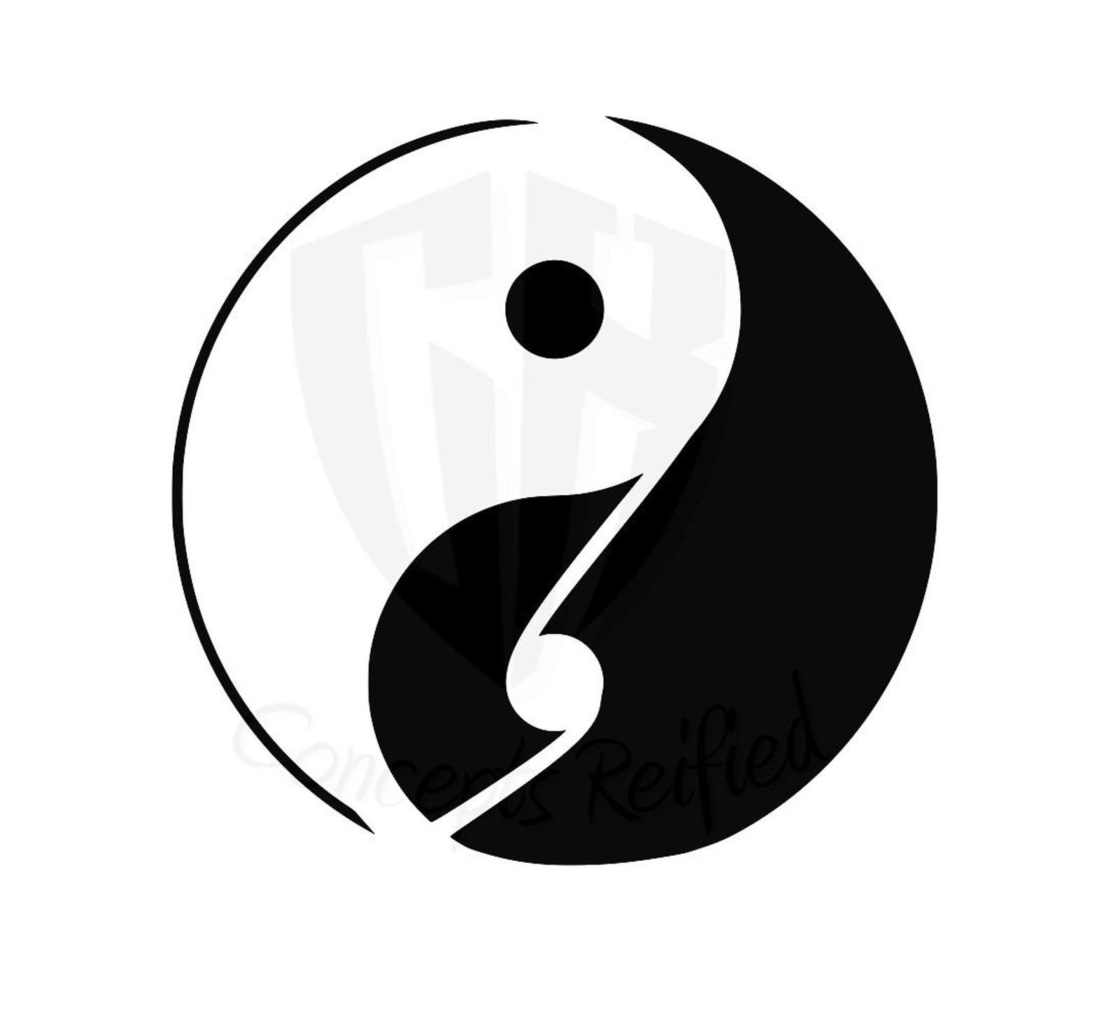 Yin & Yang Reusable Stencil Multiple Sizes To Choose From Etsy