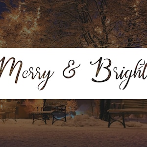 Merry and Bright | Christmas Inspired Reusable Stencil (Many Sizes)
