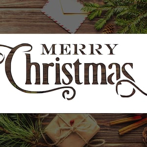 Merry Christmas Reusable Stencil (Many Sizes)