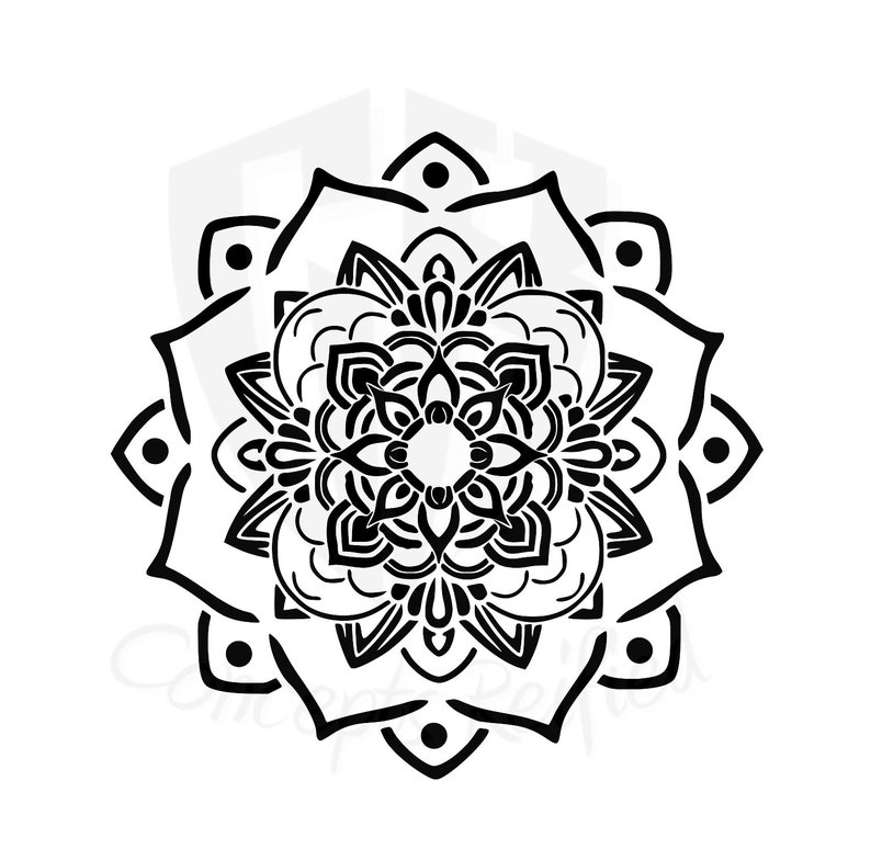 mandala flower reusable stencil multiple sizes to choose