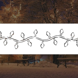 String of Christmas Lights Reusable Stencil (Many Sizes)