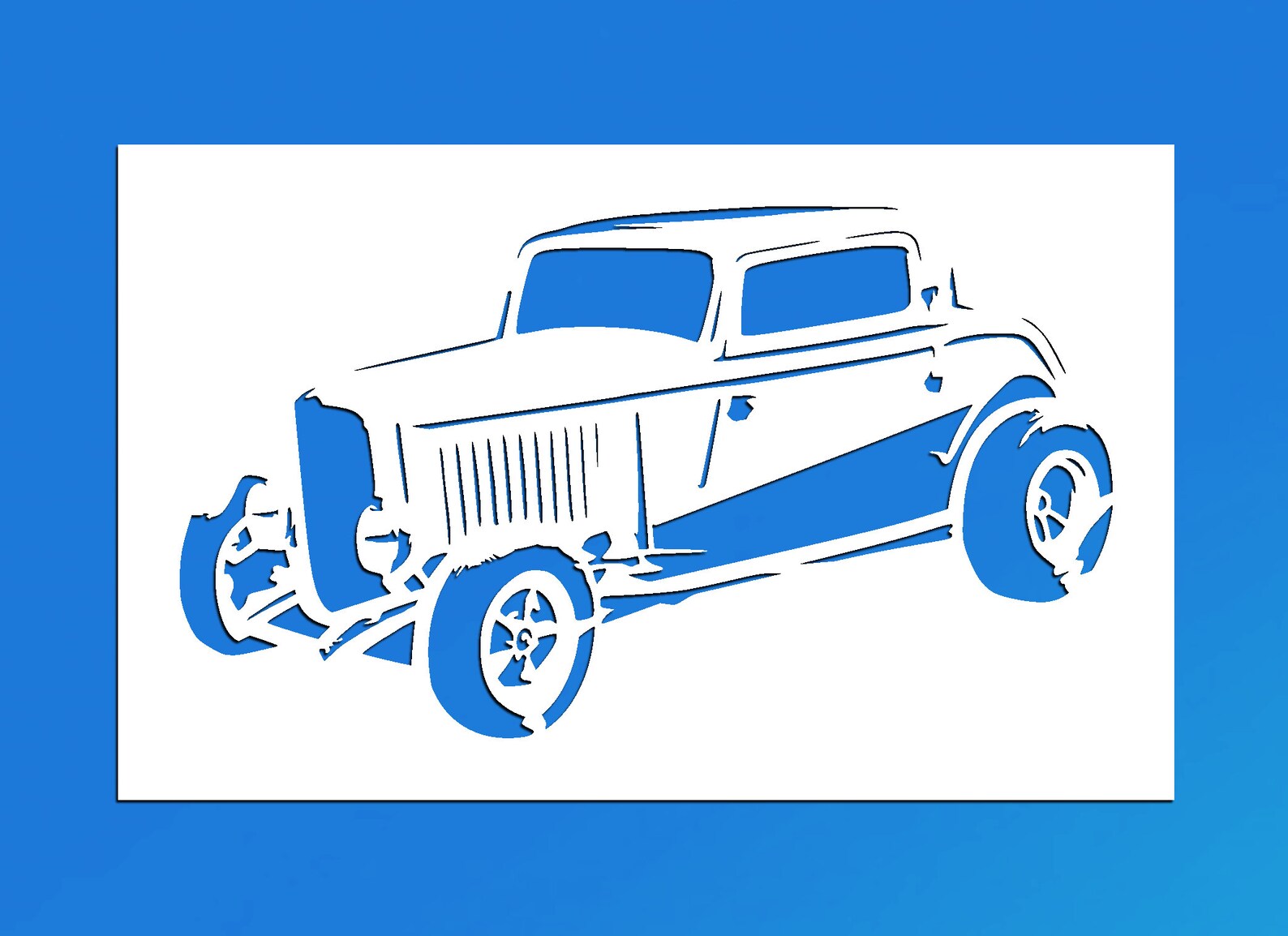 Hot Rod Roadster Reusable Stencil Many Sizes | Etsy