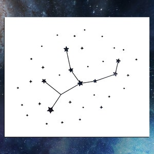 Virgo Constellation Reusable Stencil (Many Sizes)