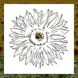 Sunflower Reusable Stencil (Many Sizes)