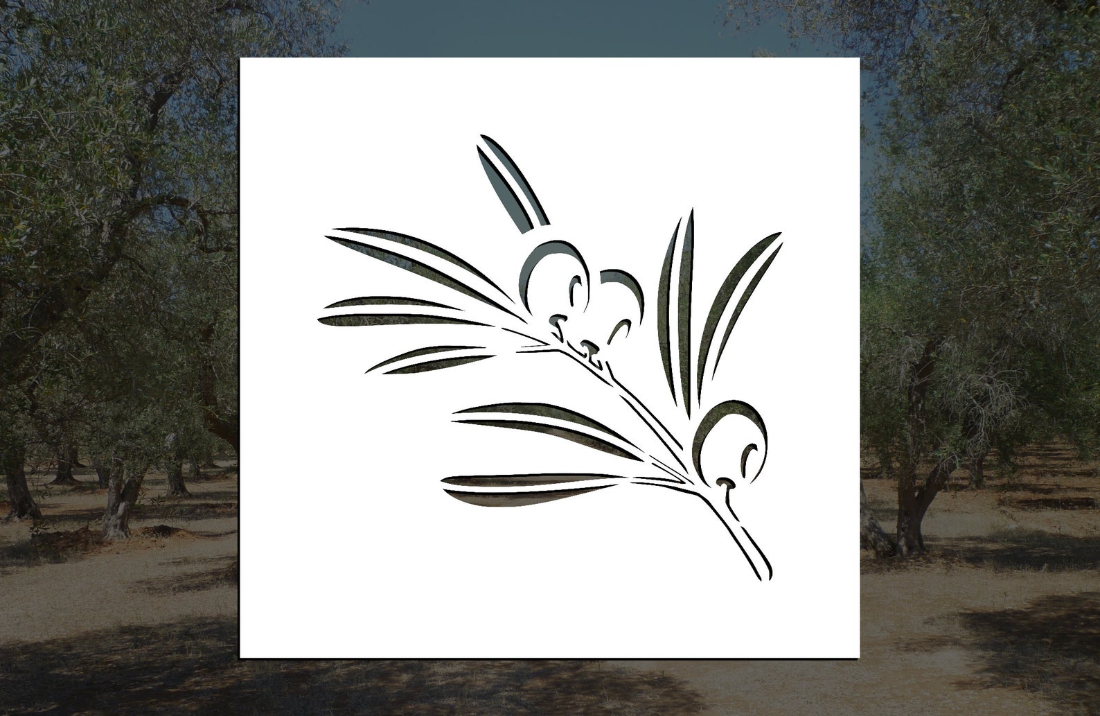 Olive Branch Reusable Stencil many Sizes - Etsy