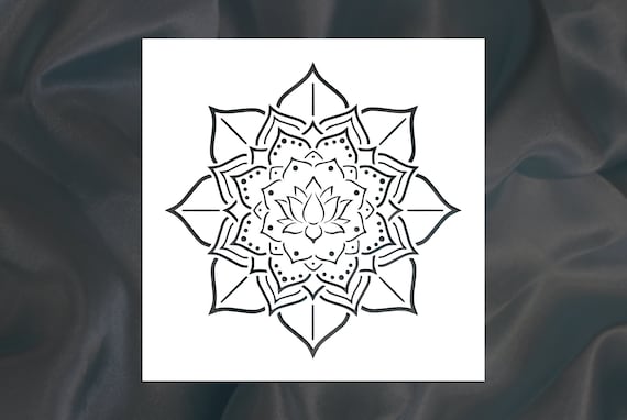 Lotus Flower Stencil Template Reusable with Multiple Sizes Available