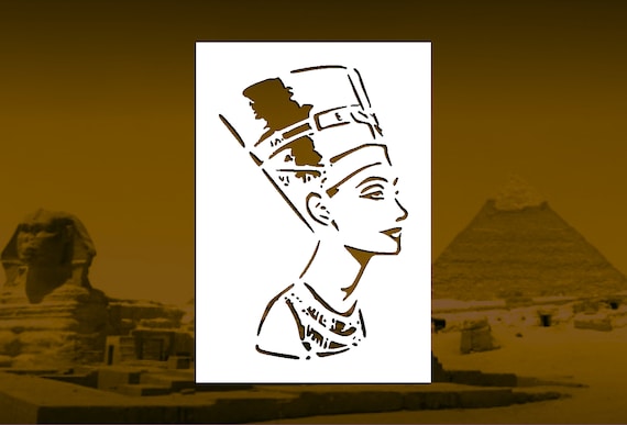 Egyptian Queen Nefertiti Reusable Stencil many Sizes - Etsy