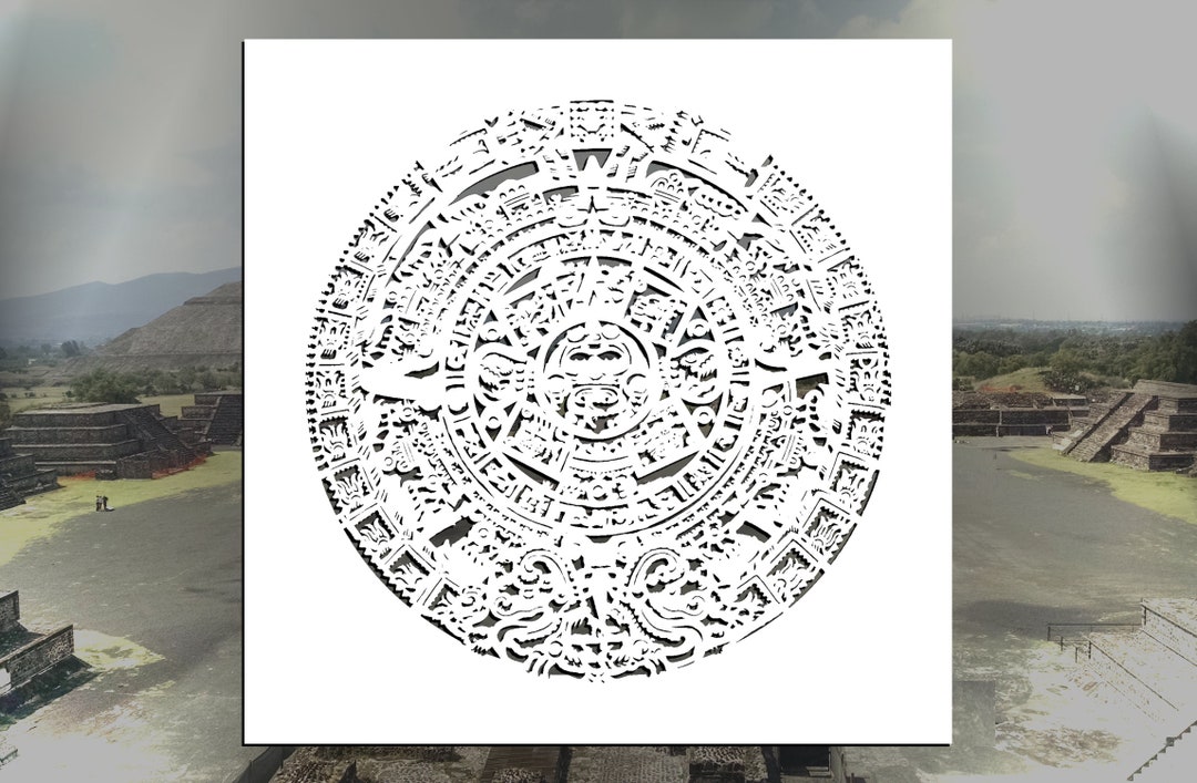 Aztec Calendar Stencil - Customize and Print