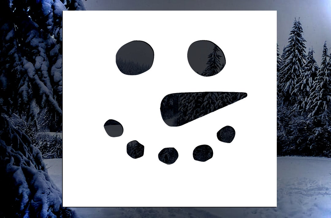 Snowman Face Reusable Stencil (many Sizes) - Etsy