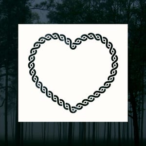 Celtic Knot Heart Reusable Stencil (Many Sizes)