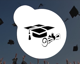 Graduation Cap & Diploma Reusable Stencil (Many Sizes)