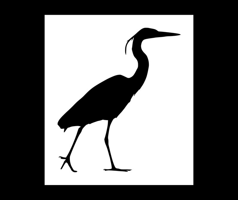 Heron Reusable Stencil Many Sizes | Etsy