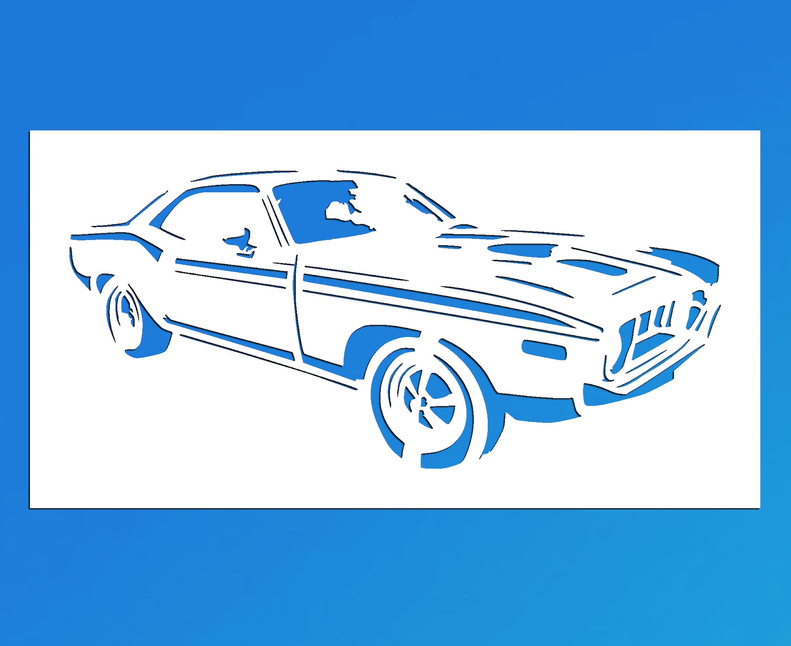 1972 Classic Muscle Car Reusable Stencil Many Sizes | Etsy