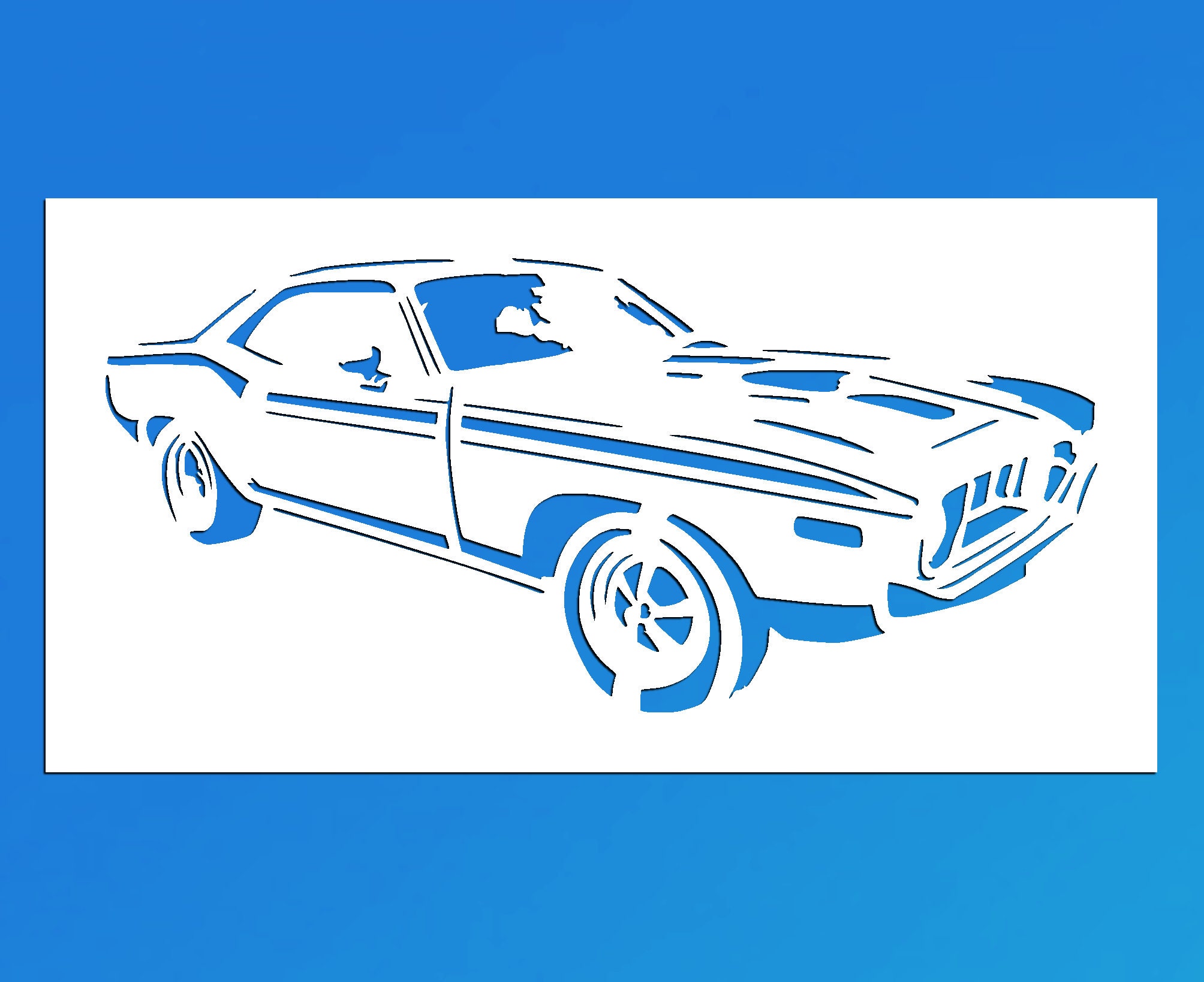 1972 Classic Muscle Car Reusable Stencil Many Sizes | Etsy