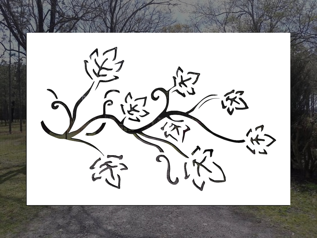 Ivy Leaf Vine Reusable Stencil Many Sizes Etsy ivy-leaf-vine-reusable-stencil-many-sizes-etsy