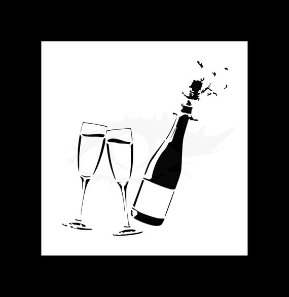 Champagne Flutes 7 805 Stencil Home Hobby Craft Supplies Tools Deshpandefoundationindia Org