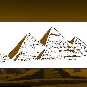 Giza Plateau Pyramids Reusable Stencil (Many Sizes)