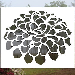Flower With Large Petals Reusable Stencil (Many Sizes)