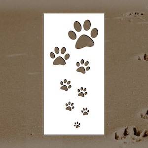 Paw Prints Reusable Stencil (Many Sizes)